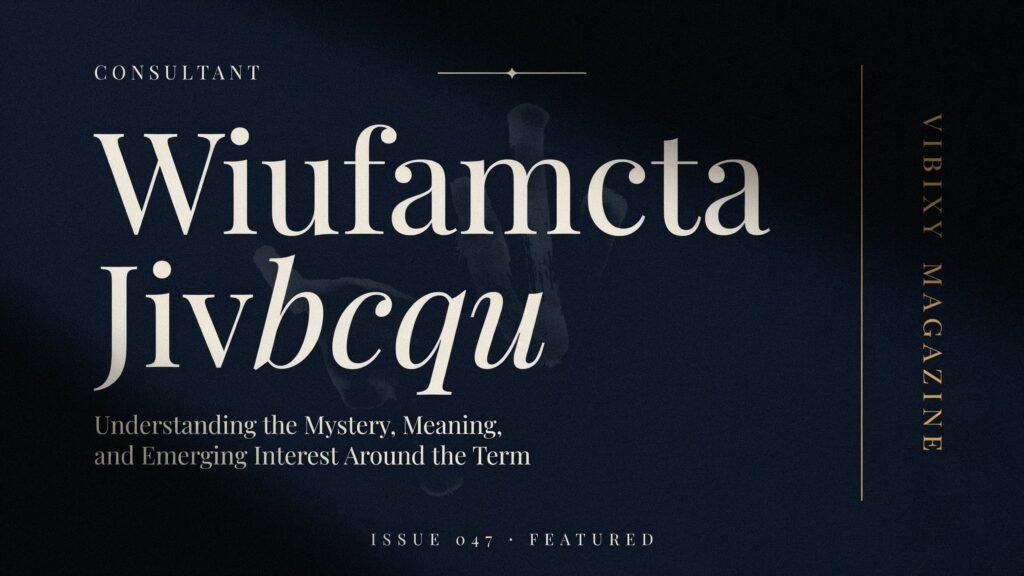 Consultant Wiufamcta Jivbcqu