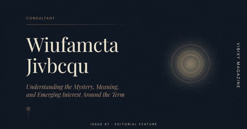 Consultant Wiufamcta Jivbcqu: Understanding the Mystery, Meaning, and Emerging Interest Around the Term